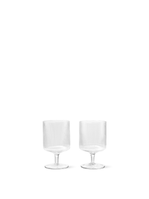Calici da vino Ripple set da 2 · Ferm Living Clear
