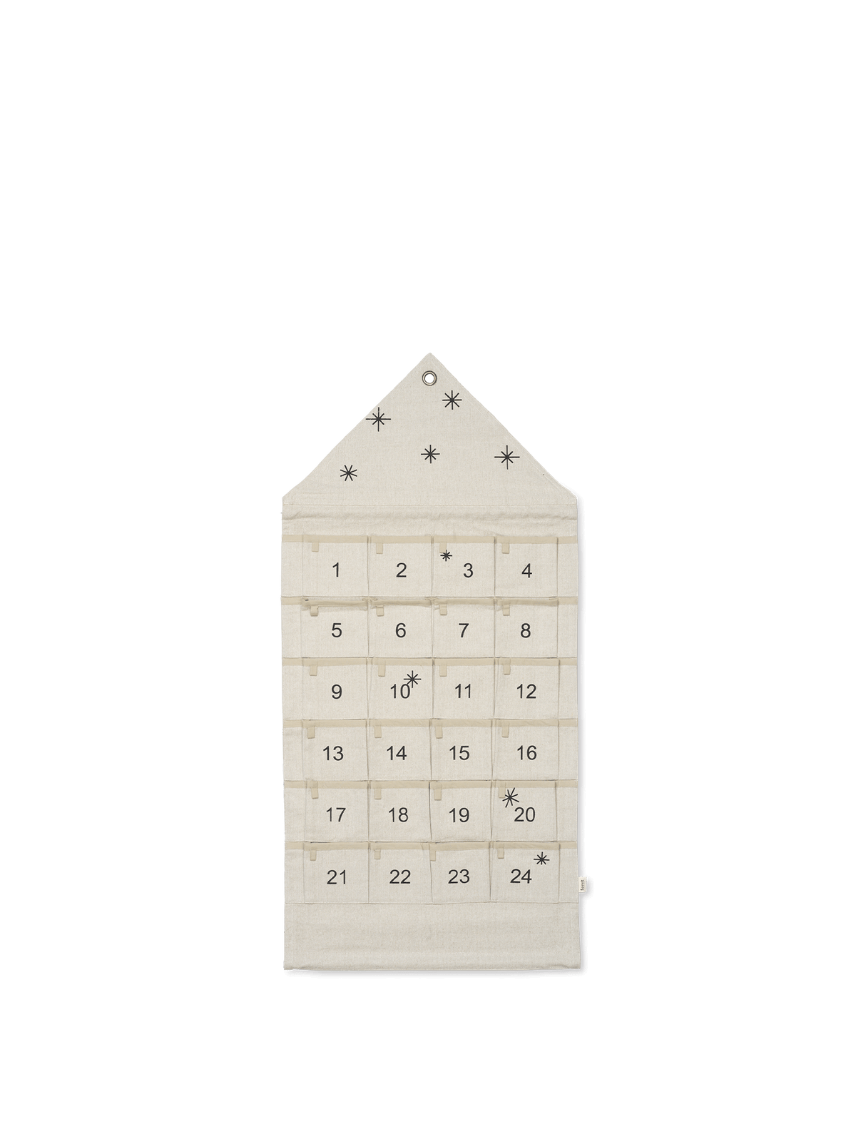 Calendario de Navidad Star · Ferm Living · Sand/Black