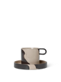Taza con platillo Inlay de Ferm Living