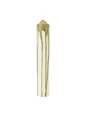 Bougie cylindrique Dryp L vert olive · Ferm Living · vue 2