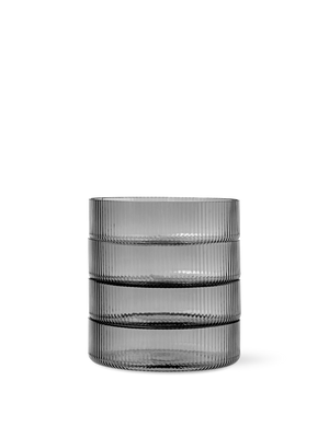 Cuencos de servir Ripple set de 4 · Ferm Living Smoked Grey