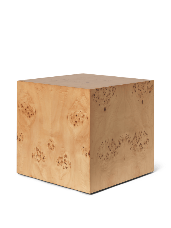 Mesa auxiliar cubo Burl de Ferm Living