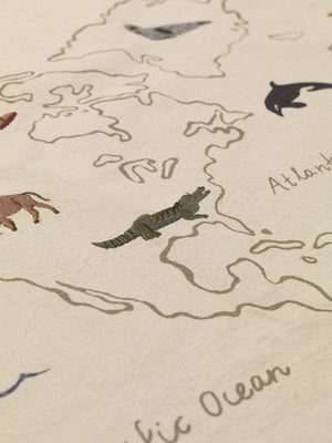 Mapa textil The World de Ferm Living