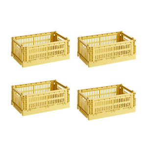 Set de cestas Colour Crate S Recycled · HAY · Dusty Yellow / Set of 4