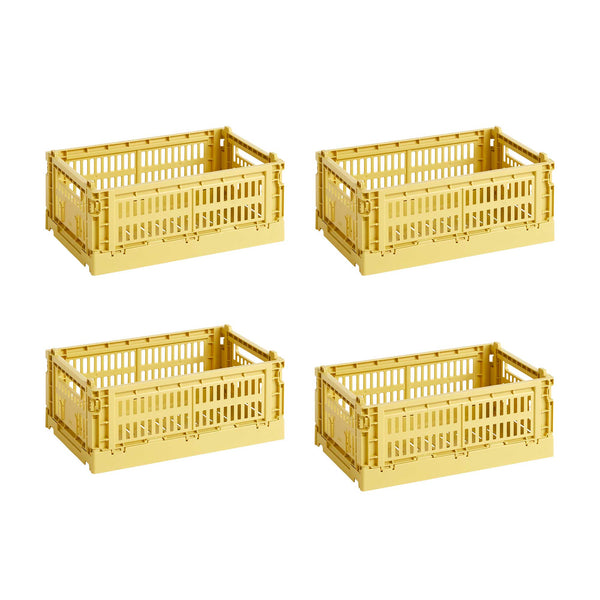 Set de cestas Colour Crate S Recycled · HAY · Dusty Yellow / Set of 4