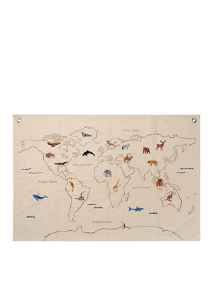 Mapa textil The World de Ferm Living