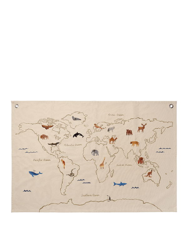 Mapa textil The World de Ferm Living