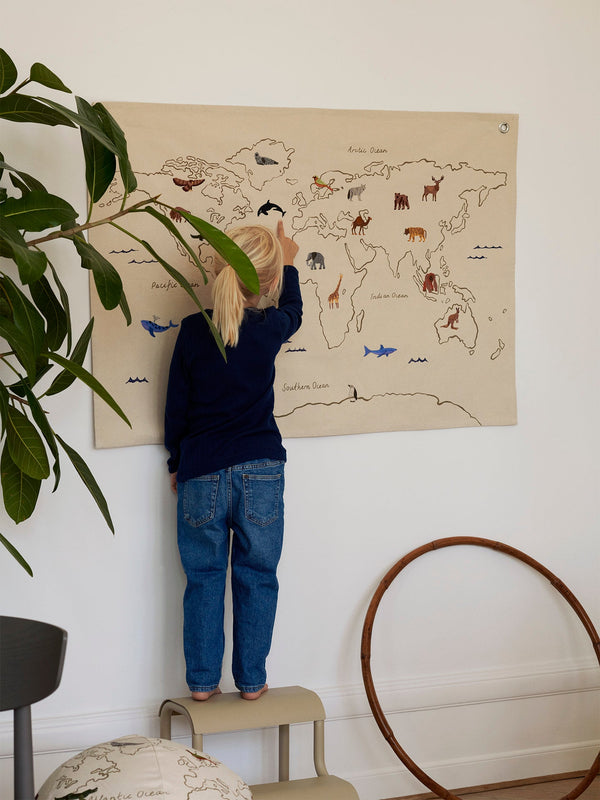 Mapa textil The World de Ferm Living