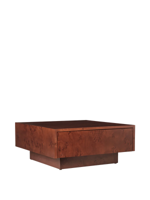 Burl Storage Coffee Table