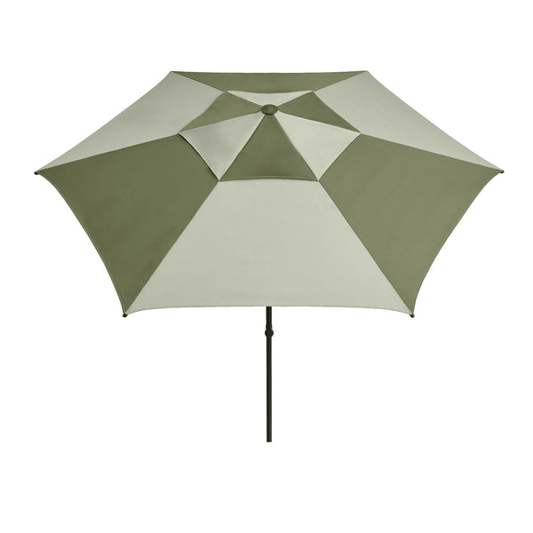 Sombrilla Terrazza · HAY · Green And Dark Green / Ø 300 x H 170–235 cm