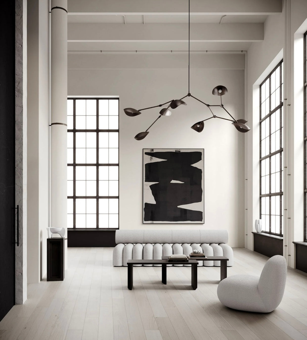 Stingray Chandelier, Grande - Bronze (5m)