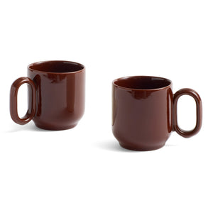 Taza con asa Barro · HAY · Burgundy Red