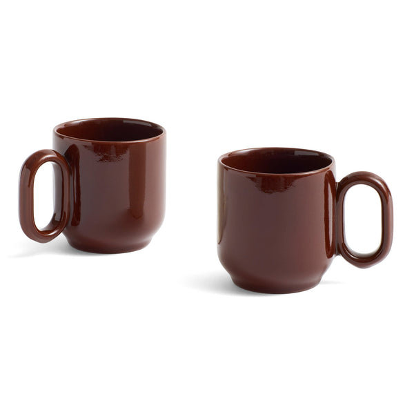 Taza con asa Barro · HAY · Burgundy Red