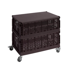 Mesa auxiliar con ruedas Colour Crate L · HAY · Bordeaux