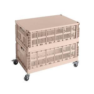 Mesa auxiliar con ruedas Colour Crate L · HAY · Powder