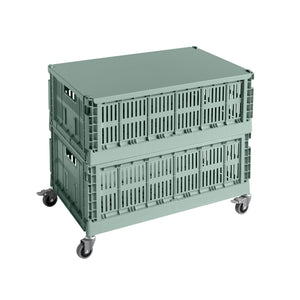 Mesa auxiliar con ruedas Colour Crate L · HAY · Sage Green