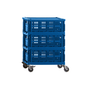 Mesa auxiliar con ruedas Colour Crate M · HAY · Electric Blue