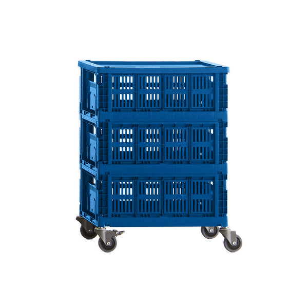 Mesa auxiliar con ruedas Colour Crate M · HAY · Electric Blue