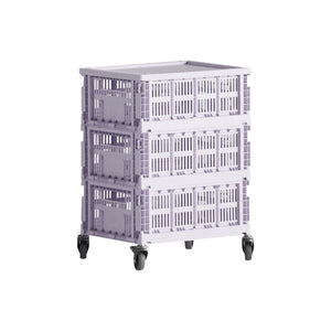 Mesa auxiliar con ruedas Colour Crate M · HAY · Lavender