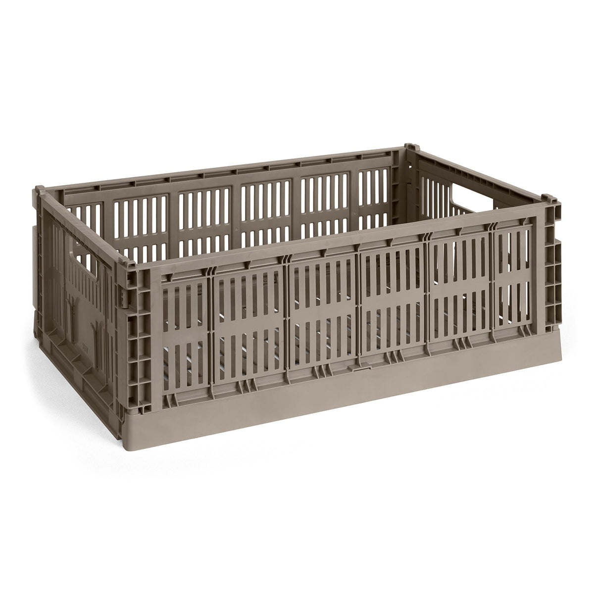 Cesta Colour Crate L · HAY · Warm Grey / Single / L