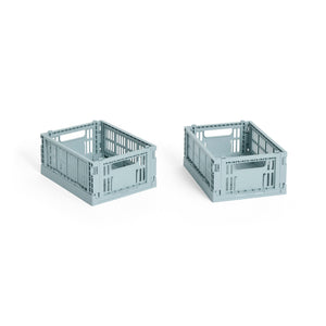 Cesta Colour Crate Mini Recycled · HAY · Dusty Blue