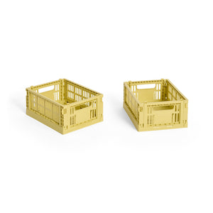 Cesta Colour Crate Mini Recycled · HAY · Dusty Yellow