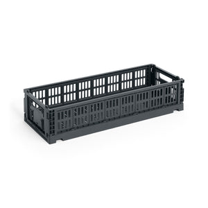 Cesta Colour Crate Mini Oblong · HAY · Charcoal