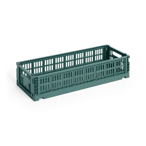 Cesta Colour Crate Mini Oblong · HAY · Dark Green
