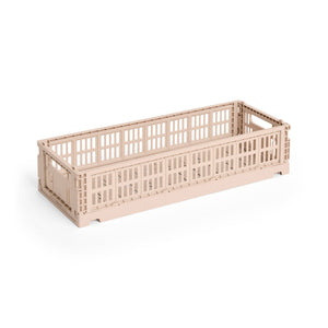 Cesta Colour Crate Mini Oblong · HAY · Powder