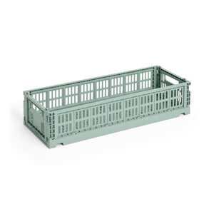 Cesta Colour Crate Mini Oblong · HAY · Sage Green