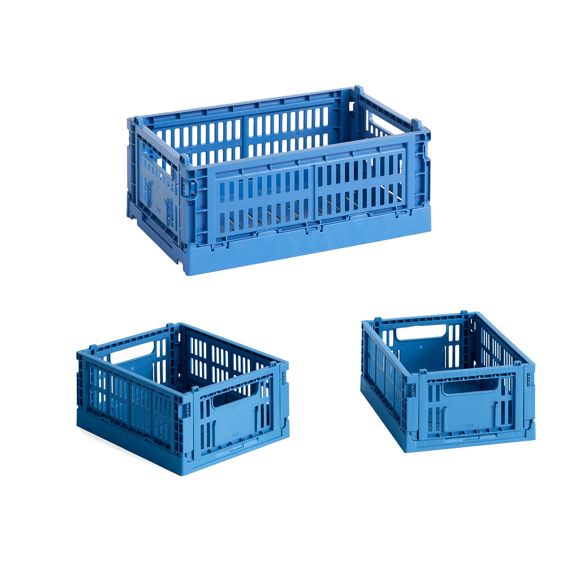 Set de cestas Colour Crate S Recycled · HAY · Electric Blue / Set of 3