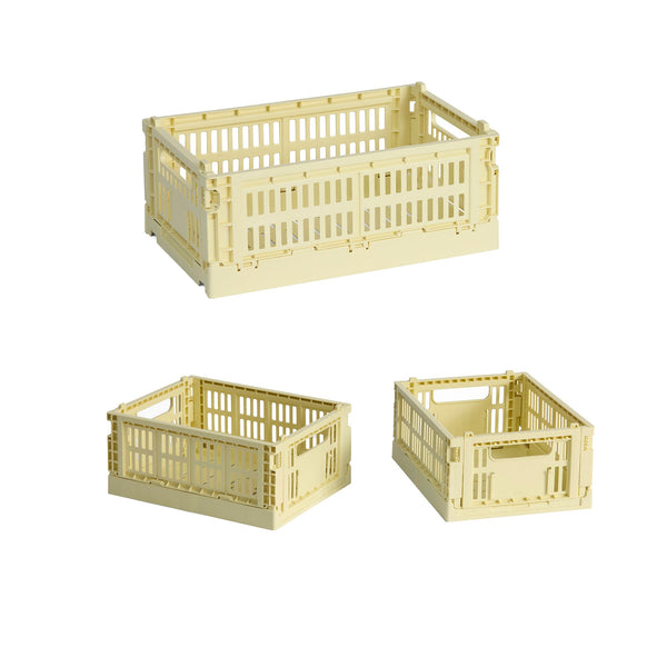 Set de cestas Colour Crate S Recycled · HAY · Light Yellow / Set of 3