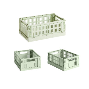 Set de cestas Colour Crate S Recycled · HAY · Mint / Set of 3