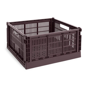 Cesta Colour Crate Square · HAY · Bordeaux / L
