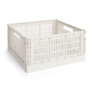 Cesta Colour Crate Square · HAY · Off White / L