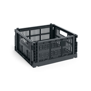 Cesta Colour Crate Square · HAY · Charcoal / M