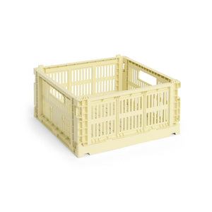 Cesta Colour Crate Square · HAY · Light Yellow / M