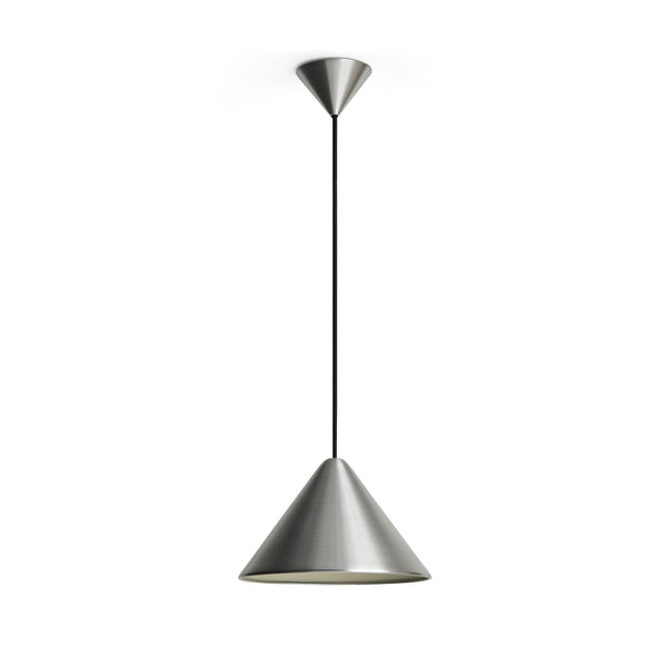 Lámpara colgante Compass · HAY · Brushed Aluminium / Fix / Ø 26 cm