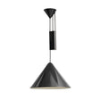 Lámpara colgante Compass · HAY · Soft Black / Height-Adjustable / Ø 43 cm
