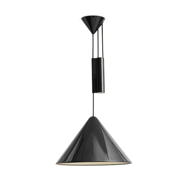 Lámpara colgante Compass · HAY · Soft Black / Height-Adjustable / Ø 43 cm