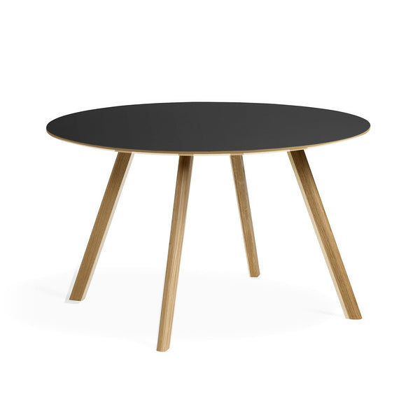 Mesa de comedor Copenhague CPH25 · HAY · Linoleum Black / Ø 120 cm