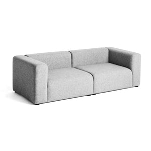 Sofá Mags 2,5 plazas · HAY · Kvadrat " Hallingdal " 65 Light Gray (130) / Armrests On Both Sides / Combination 1