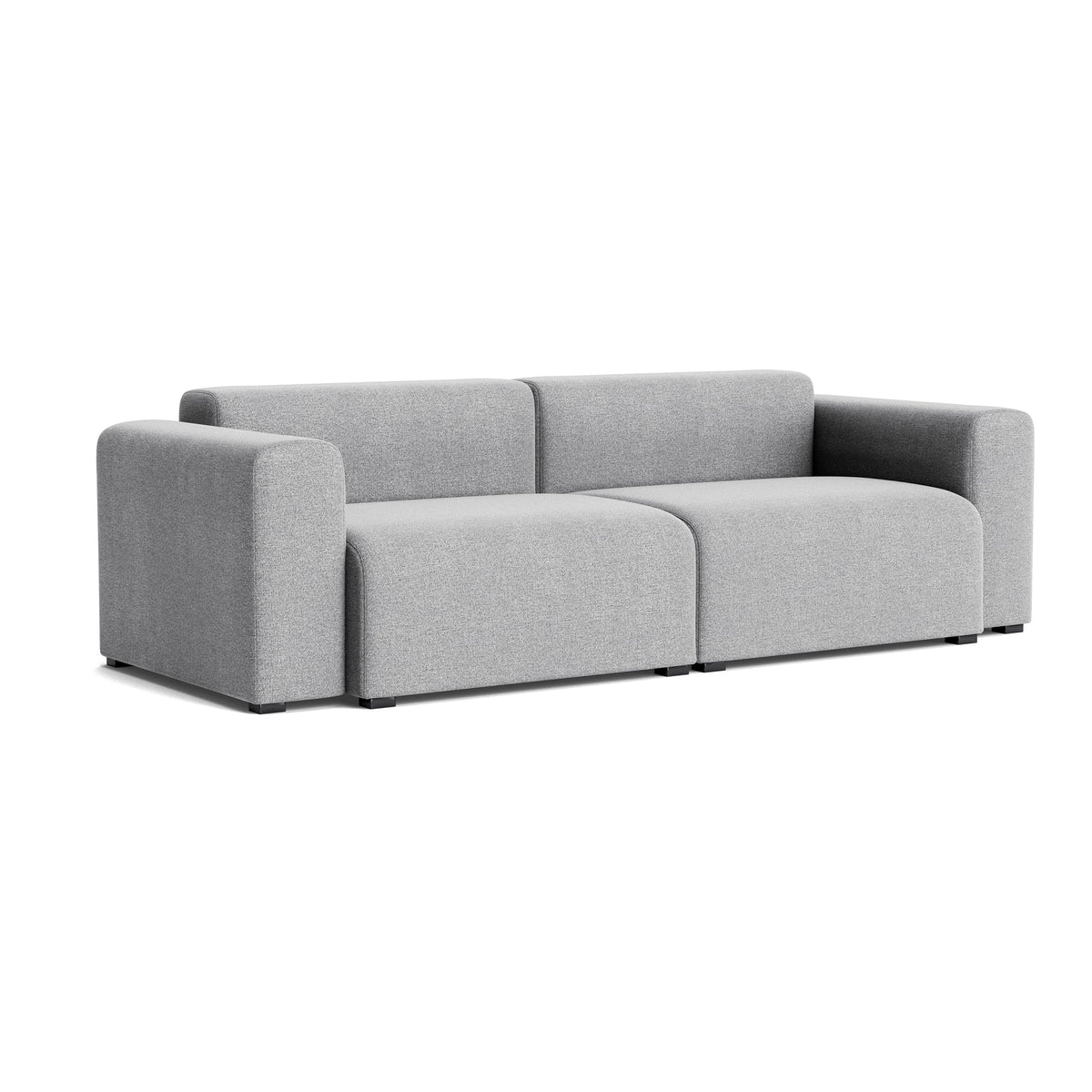 Sofá Mags 2,5 plazas con brazos bajos · HAY · Kvadrat " Hallingdal " 65 Light Gray (130) / Armrests On Both Sides / Combination 1