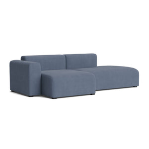 Sofá Mags 2,5 plazas con brazos bajos · HAY · Linara blue (198) / Left Armrest / Combination 3