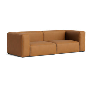 Sofá de 2,5 plazas Mags Soft · HAY · Leather Sense Cognac / Armrests On Both Sides / Combination 1