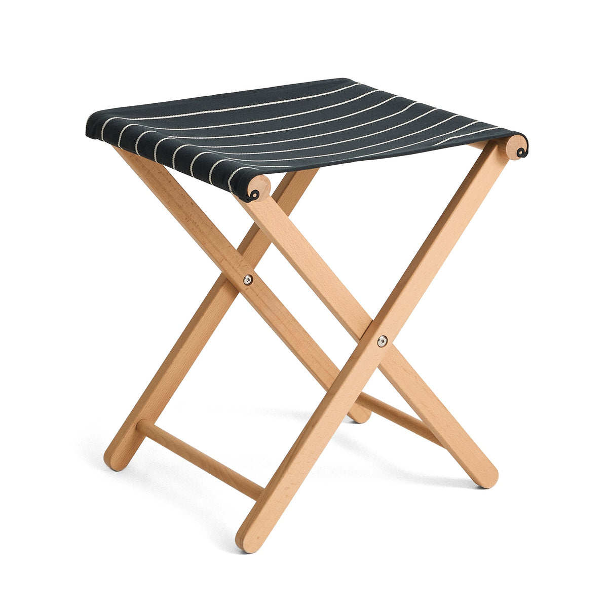Taburete plegable Outdoor Market · HAY · Black With Beige Stripe
