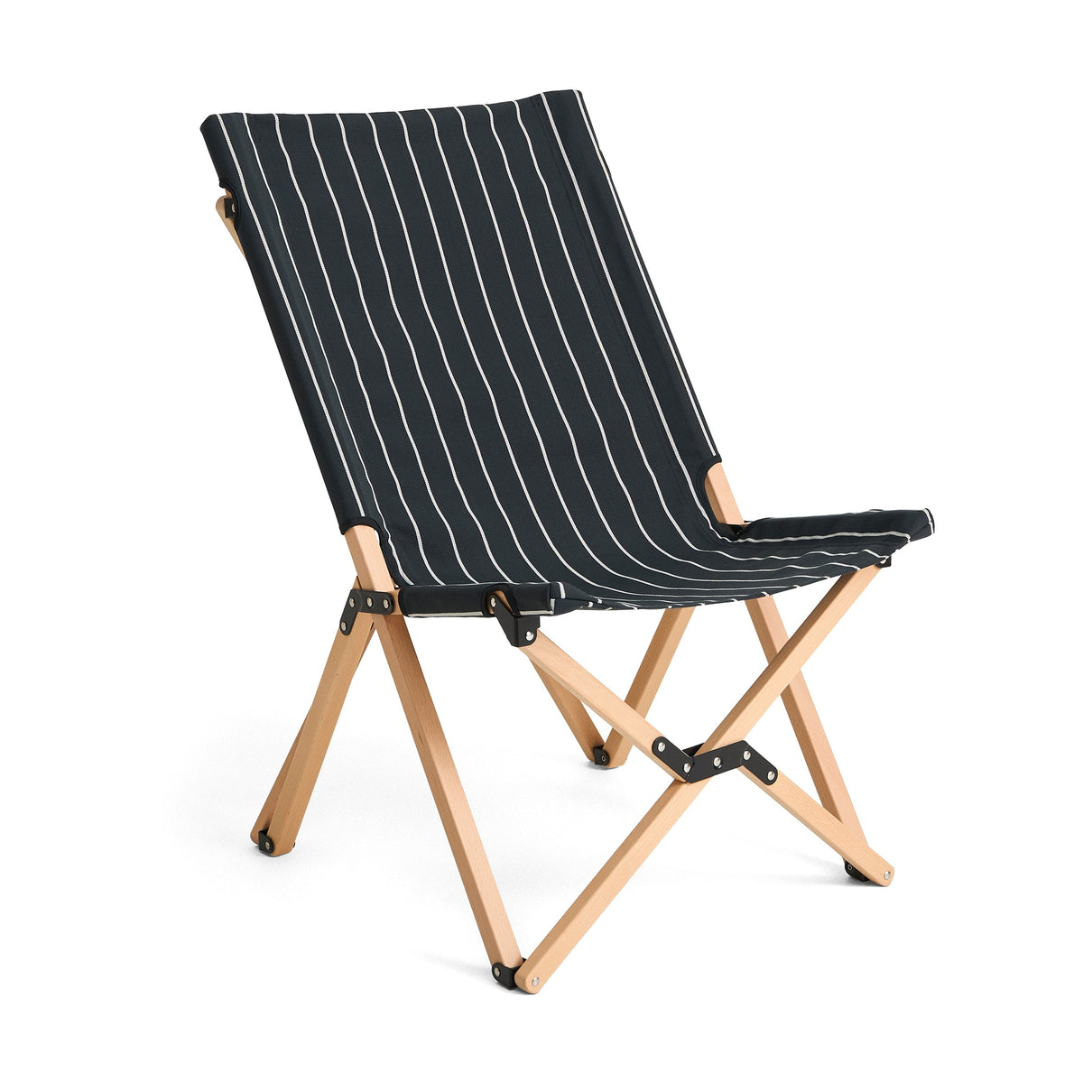 Silla plegable Outdoor Market · HAY · Black With Beige Stripe