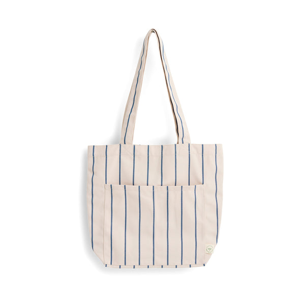 Bolsa tote Outdoor Market · HAY · Beige With Blue Stripe