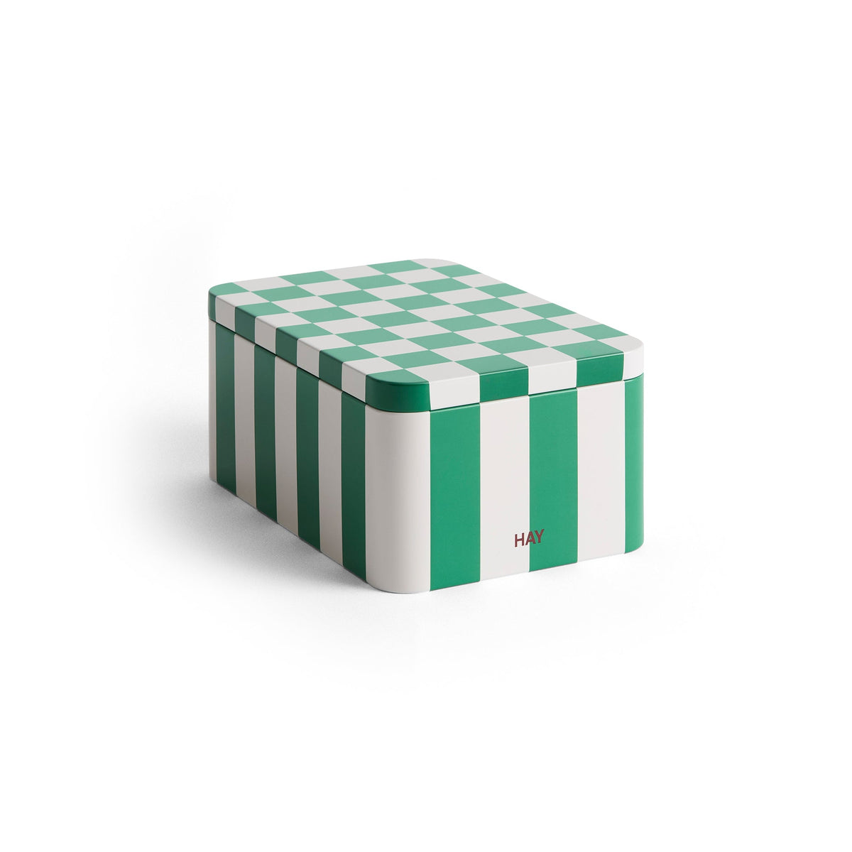 Lata Tin Container · HAY · Green/Off-White / S