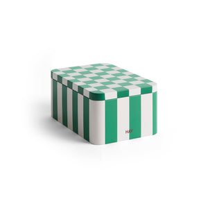 Lata Tin Container · HAY · Green/Off-White / S
